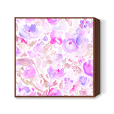 Pink Floral Watercolor Square Art Prints