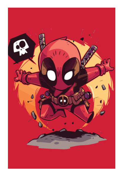 Wall Art, Deadpool Cartoon Wall Art