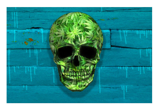 Wall Art, Weed Skull Wall Art