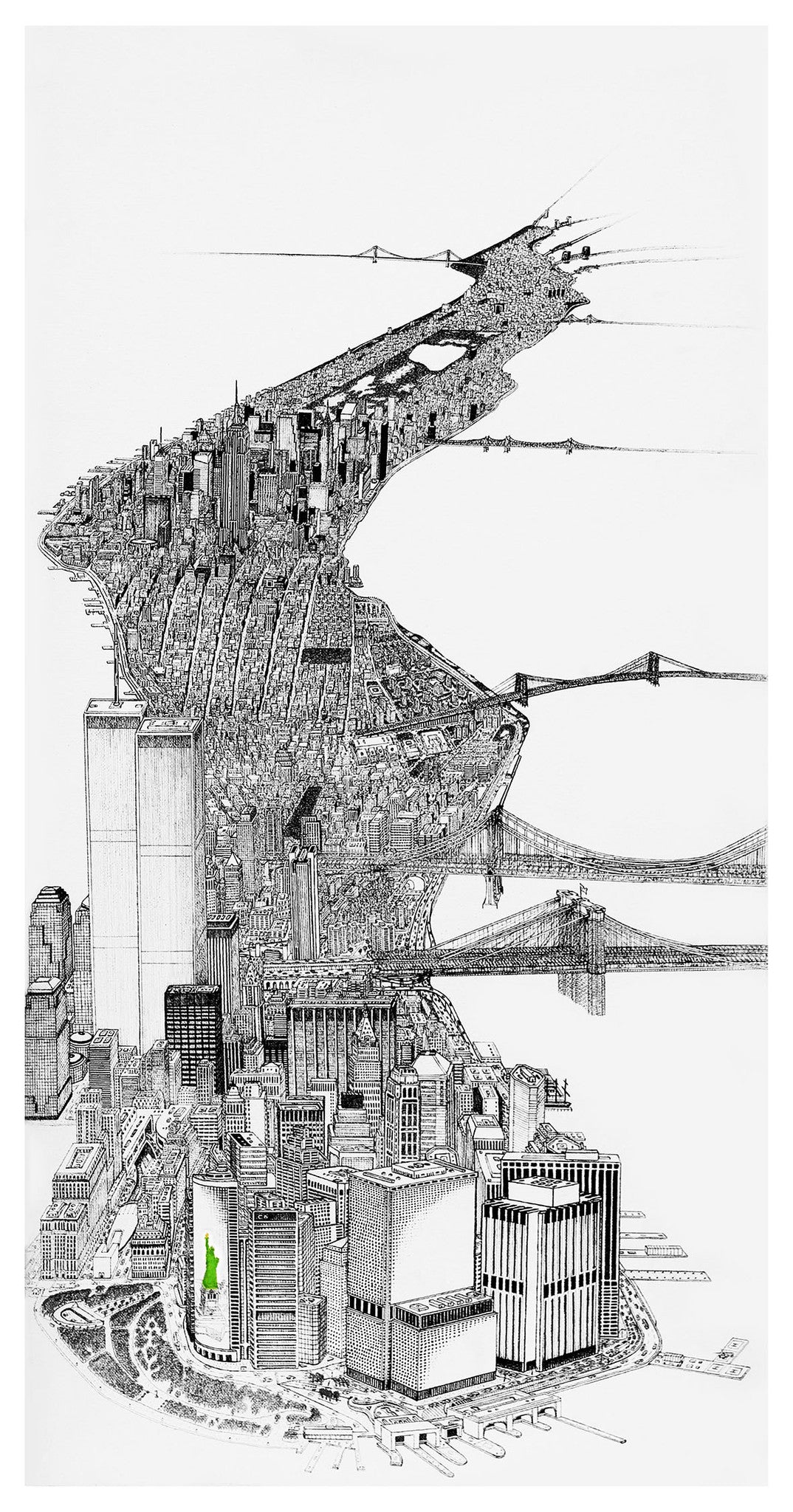 Art Print (Big), “New York New York” 2009 | Jeff Murray Artwork, - PosterGully