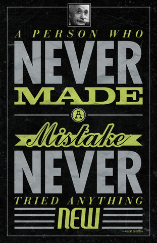 PosterGully Specials, Make Mistakes | Albert Einstein Quote, - PosterGully