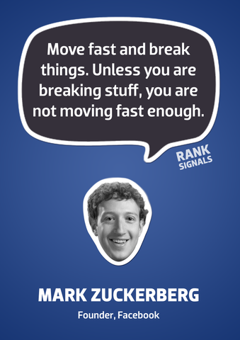 PosterGully Specials, Move Fast & Break Things | Mark Zuckerberg Quote, - PosterGully