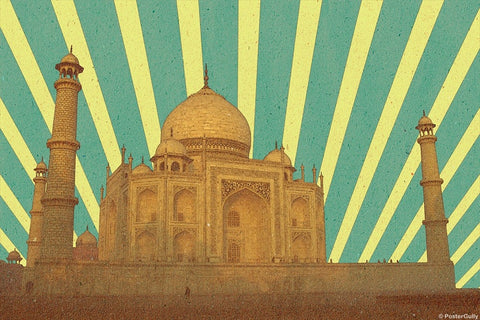 Wall Art, Taj Mahal | Vintage Retro | Rays, - PosterGully