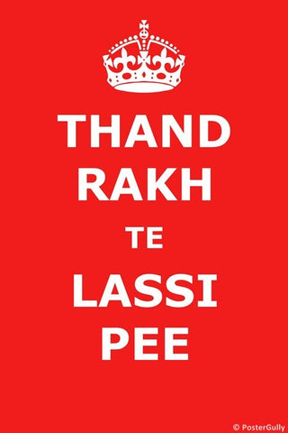Wall Art, Thand Rakh Te Lassi Pee, - PosterGully
